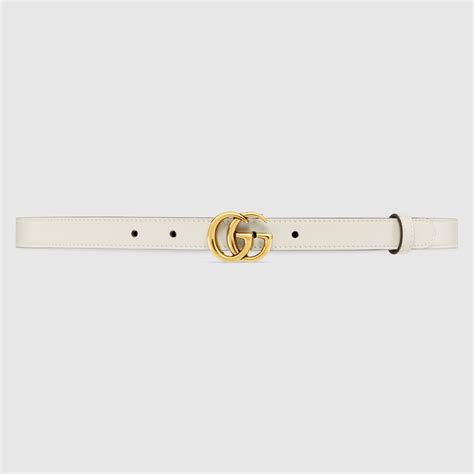 cintura bianca gucci donna|cintura Gucci sottile.